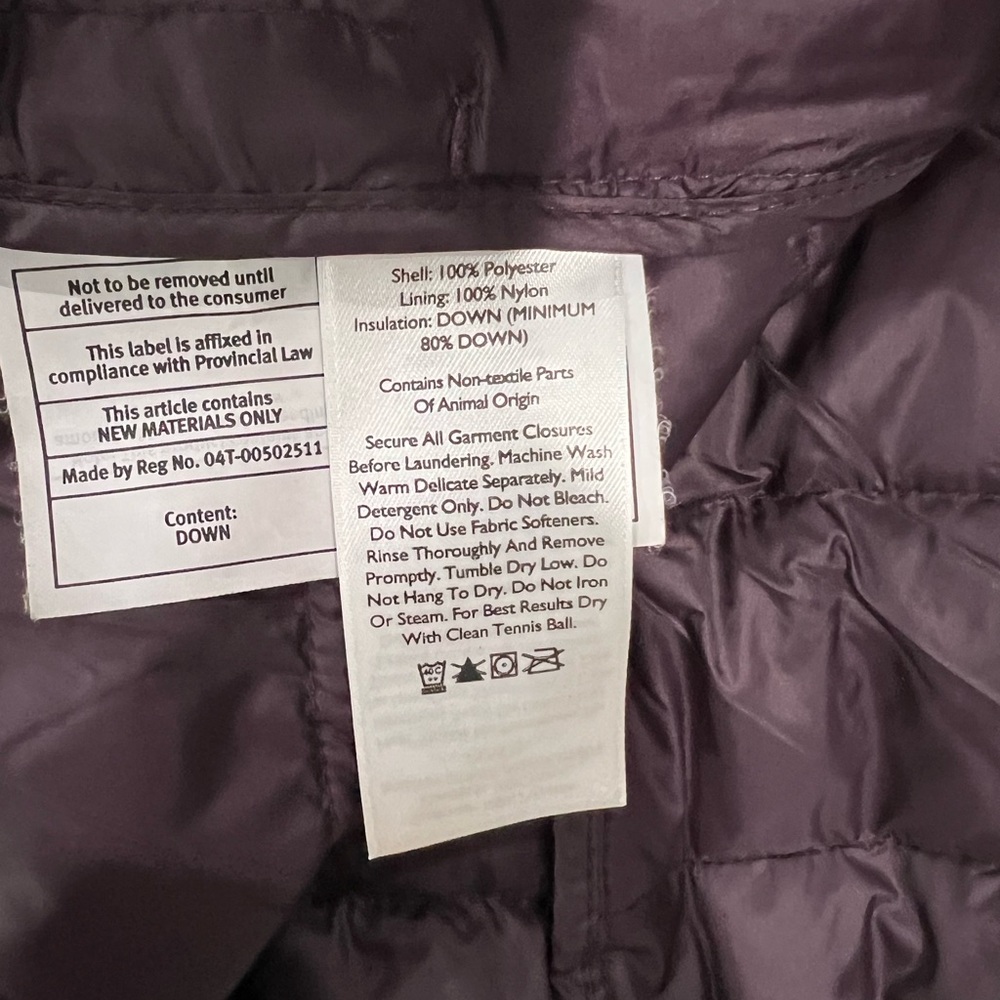 Eddie Bauer EB650 Down Filled Purple
Hooded Long Packable Puffer Coat  M - Picture 11 of 13